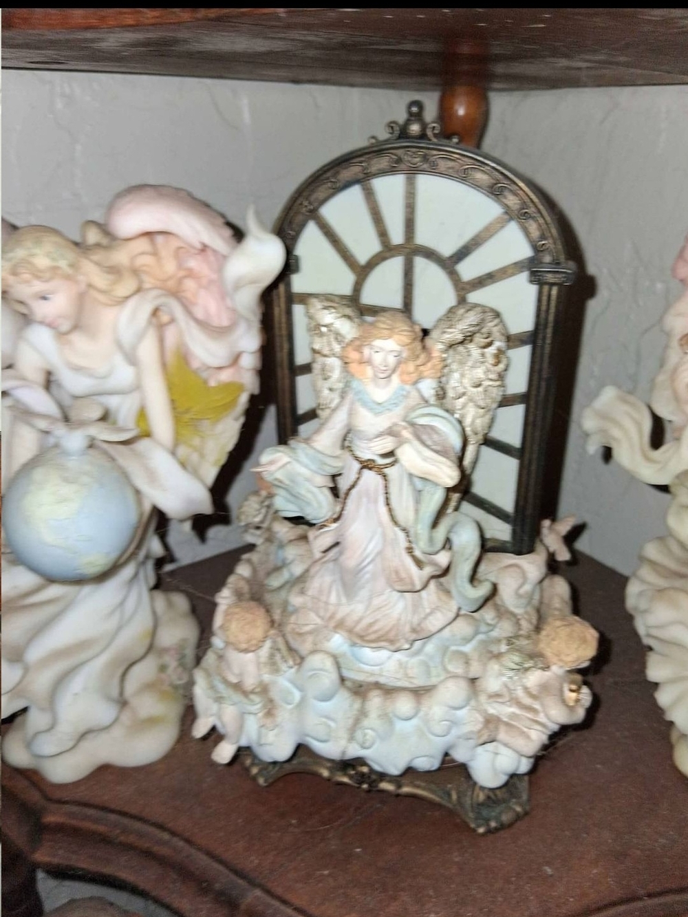 Hand-Painted Angel Figurine in Pastel Colors - Decorative Accent Is Night Light